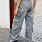 Washed Jeans with Pockets