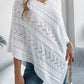 Cable-Knit Openwork Three-Quarter Sleeve Sweater