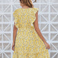 Ruffled Ditsy Floral Surplice Mini Dress