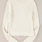 Cable-Knit Round Neck Long Sleeve Sweater