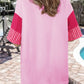 Color Block Johnny Collar Half Sleeve Dress