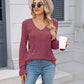 Lace Detail V-Neck Long Sleeve T-Shirt