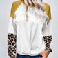 Twisted Color Block Round Neck Long Sleeve T-Shirt