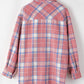 Plaid Button Up Long Sleeve Shacket