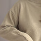 Front Slit Decorative Button Turtleneck Sweater