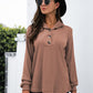 Half Button Long Sleeve T-Shirt