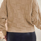 Plus Size Plaid Round Neck Sweater