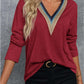 V-Neck Long Sleeve T-Shirt