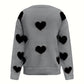 Valentine’s Day Heart Round Neck Long Sleeve Sweater