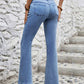 High Waist Flare Jeans with Pockets