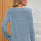 Ruched Round Neck Flounce Sleeve T-Shirt