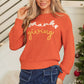 THANKS GIVING Round Neck Long Sleeve Sweater