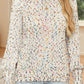 Confetti Round Neck Long Sleeve Sweater