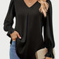 V-Neck Flounce Sleeve Top