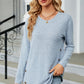 Decorative Button Round Neck T-Shirt