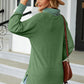 Slit Mock Neck Long Sleeve T-Shirt