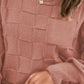 Plus Size Plaid Round Neck Sweater