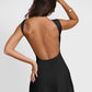 Backless Wide Strap Mini Dress