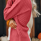 Color Block Textured Drop Shoulder Sweater