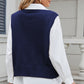 Cable-Knit V-Neck Sweater Vest