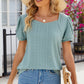 Eyelet Puff Sleeve T-Shirt