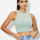 Round Neck Cropped Tank