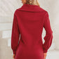 Half Zip Dropped Shoulder Mini Sweatshirt Dress