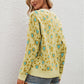 Heart Round Neck Dropped Shoulder Sweater