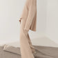 Asymmetrical Hem Knit Top and Pants Set