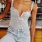 Sequin Wide Strap Bodysuit