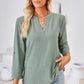 Notched Roll-Tab Sleeve T-Shirt