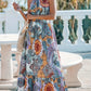 Printed Halter Neck Maxi Dress