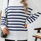 Striped Round Neck Long Sleeve T-Shirt