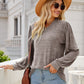 Heathered V-Neck Long Sleeve T-Shirt