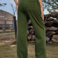 High Waist Cargo Straight Jeans
