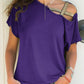 Asymmetrical Neck Short Sleeve T-Shirt