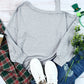 Asymmetrical Neck Long Sleeve T-Shirt
