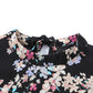 Floral Mock Neck Lace Short Sleeve Top