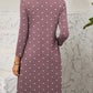 Polka Dot Quarter Zip Long Sleeve Dress