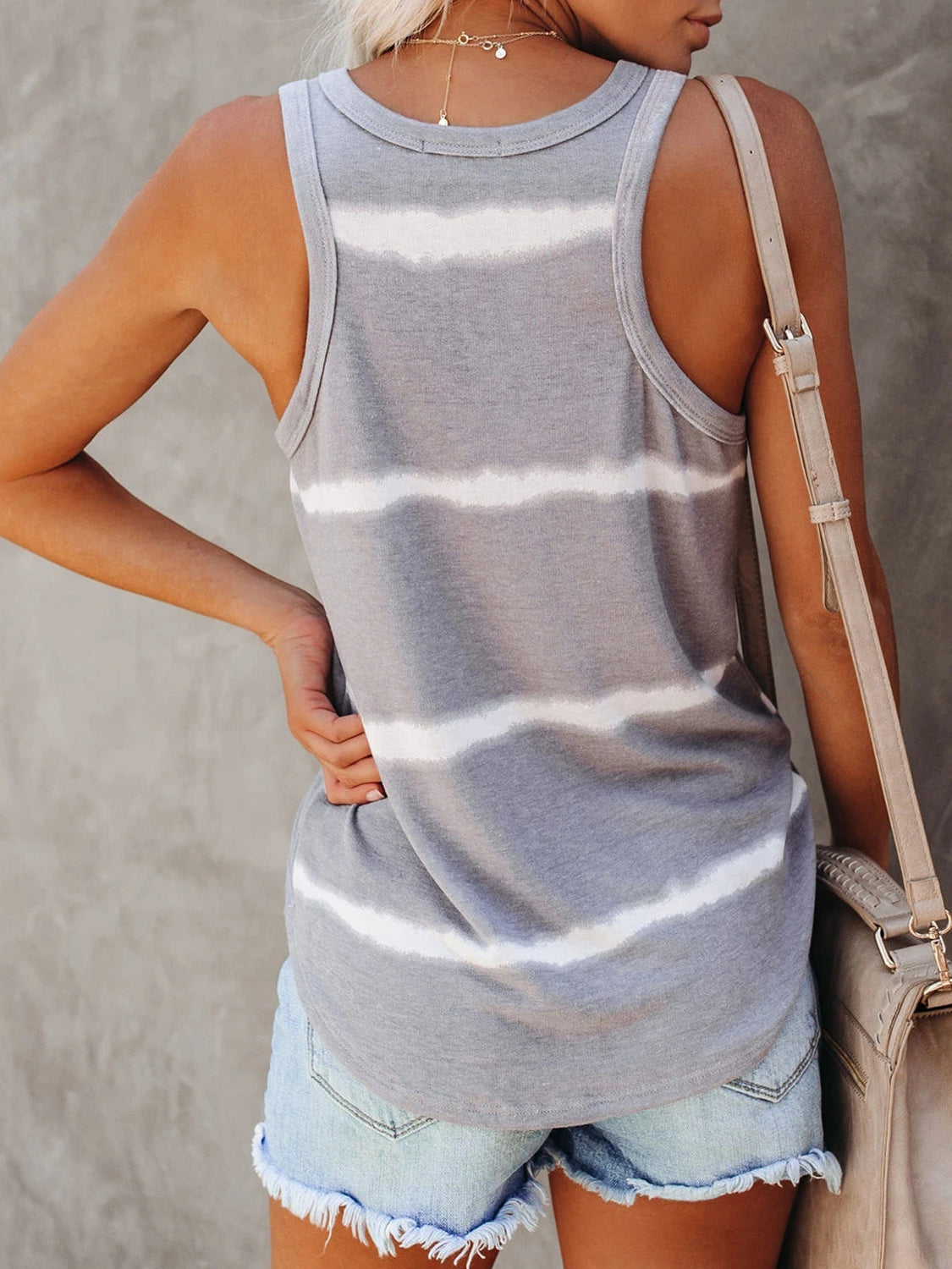 Full Size Tie-Dye Round Neck Tank