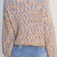 Confetti Round Neck Long Sleeve Sweater