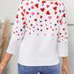 Heart Round Neck Long Sleeve T-Shirt