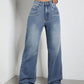 High Rise Wide Leg Jeans with Pockets