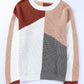 Color Block Drop Shoulder Long Sleeve Sweater