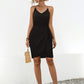 Twisted V-Neck Sleeveless Mini Dress