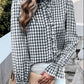 Frill Ruffled Plaid Long Sleeve Shirt