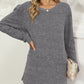 Pocketed Round Neck Long Sleeve T-Shirt