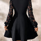 Cutout Lace Long Sleeve Mini Dress