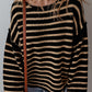 Stripe Drop Shoulder Round Neck Sweater