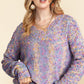 Confetti V-Neck Long Sleeve Sweater